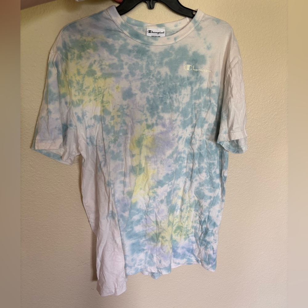 Champion Blue and Yellow Short Sleeve Tee